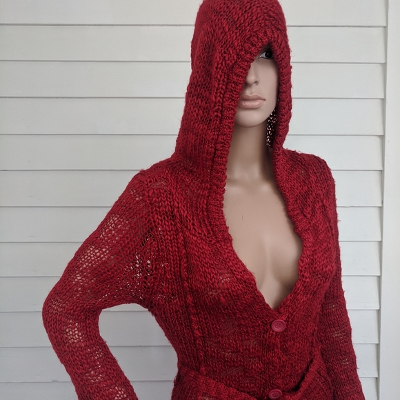 Red Maxi Cardigan S Long Dance in Paris - Picture 9 of 10